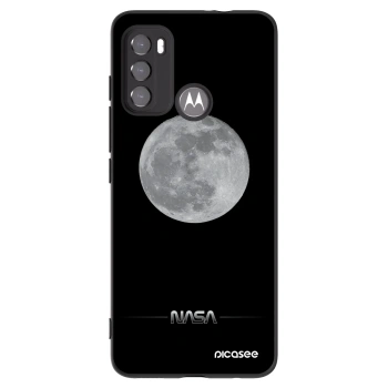 Picasee crna silikonska maskica za Motorola Moto G60 - Moon Minimal