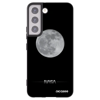 Picasee crna silikonska maskica za Samsung Galaxy S22 5G - Moon Minimal