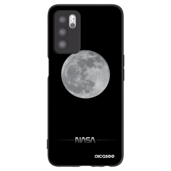 Picasee crna silikonska maskica za OPPO A16 - Moon Minimal