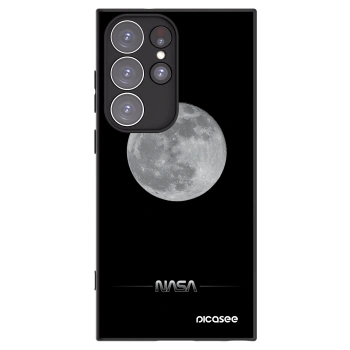 Picasee crna silikonska maskica za Samsung Galaxy S23 Ultra 5G - Moon Minimal