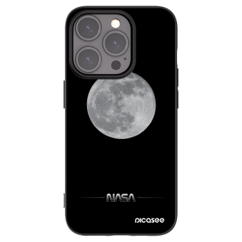 Picasee crna silikonska maskica za Apple iPhone 15 Pro - Moon Minimal