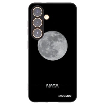 Picasee crna silikonska maskica za Samsung Galaxy S24 S921B 5G - Moon Minimal