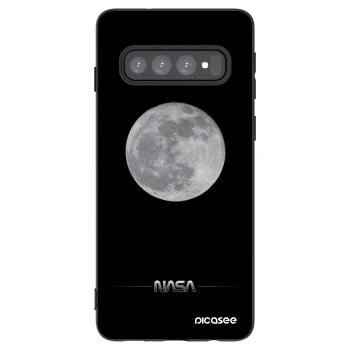 Picasee crna silikonska maskica za Samsung Galaxy S10 G973 - Moon Minimal