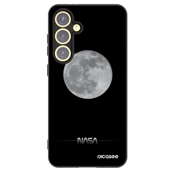 Picasee crna silikonska maskica za Samsung Galaxy S24 FE S721B - Moon Minimal