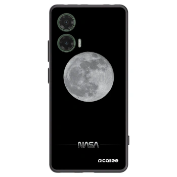 Picasee crna silikonska maskica za Motorola Moto G35 5G - Moon Minimal