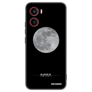 Picasee crna silikonska maskica za Motorola Moto G05 - Moon Minimal