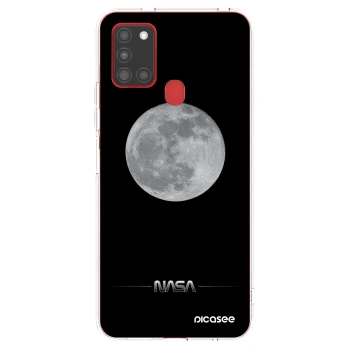 Picasee silikonska prozirna maskica za Samsung Galaxy A21s - Moon Minimal