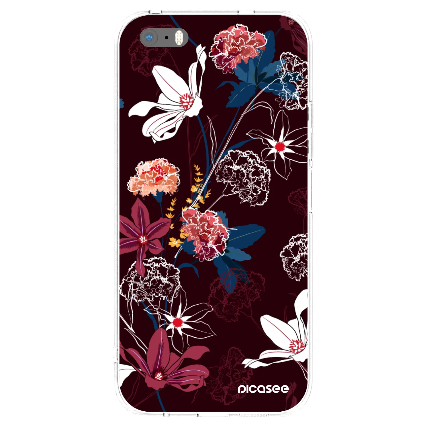 Picasee silikonska prozirna maskica za Apple iPhone 5/5S/SE - Dark Meadow