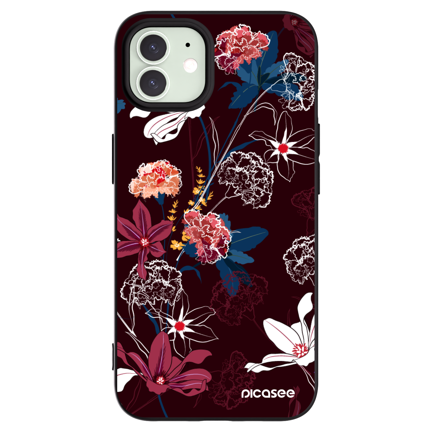 Picasee crna silikonska maskica za Apple iPhone 12 Pro - Dark Meadow