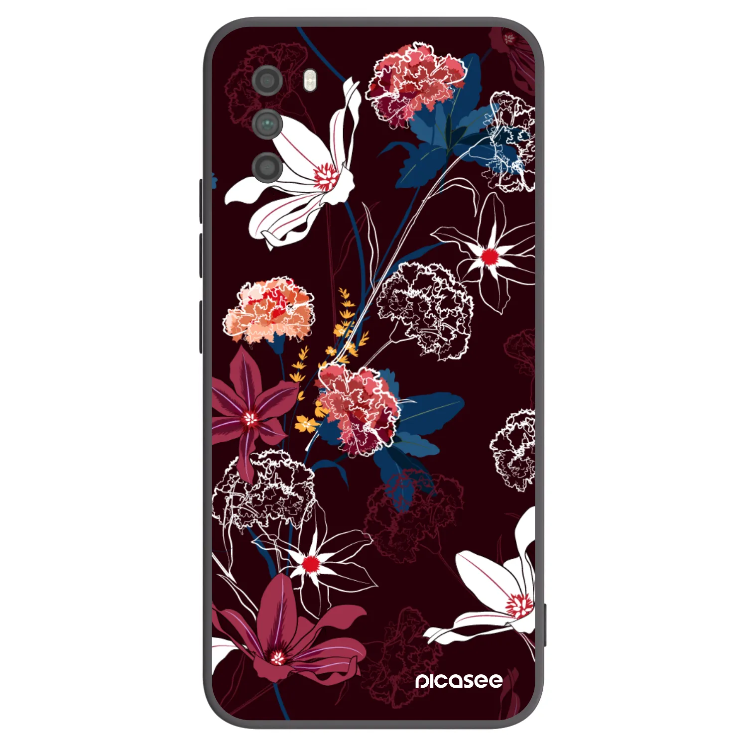 Picasee crna silikonska maskica za Xiaomi Poco M3 - Dark Meadow