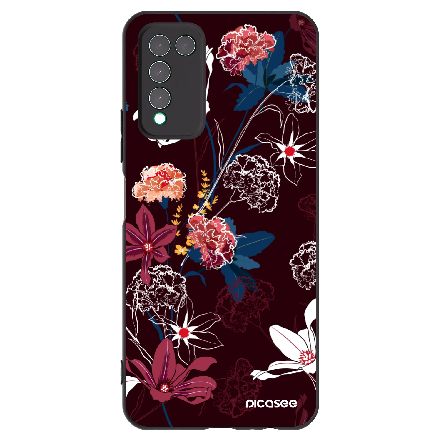 Picasee crna silikonska maskica za Honor 10X Lite - Dark Meadow