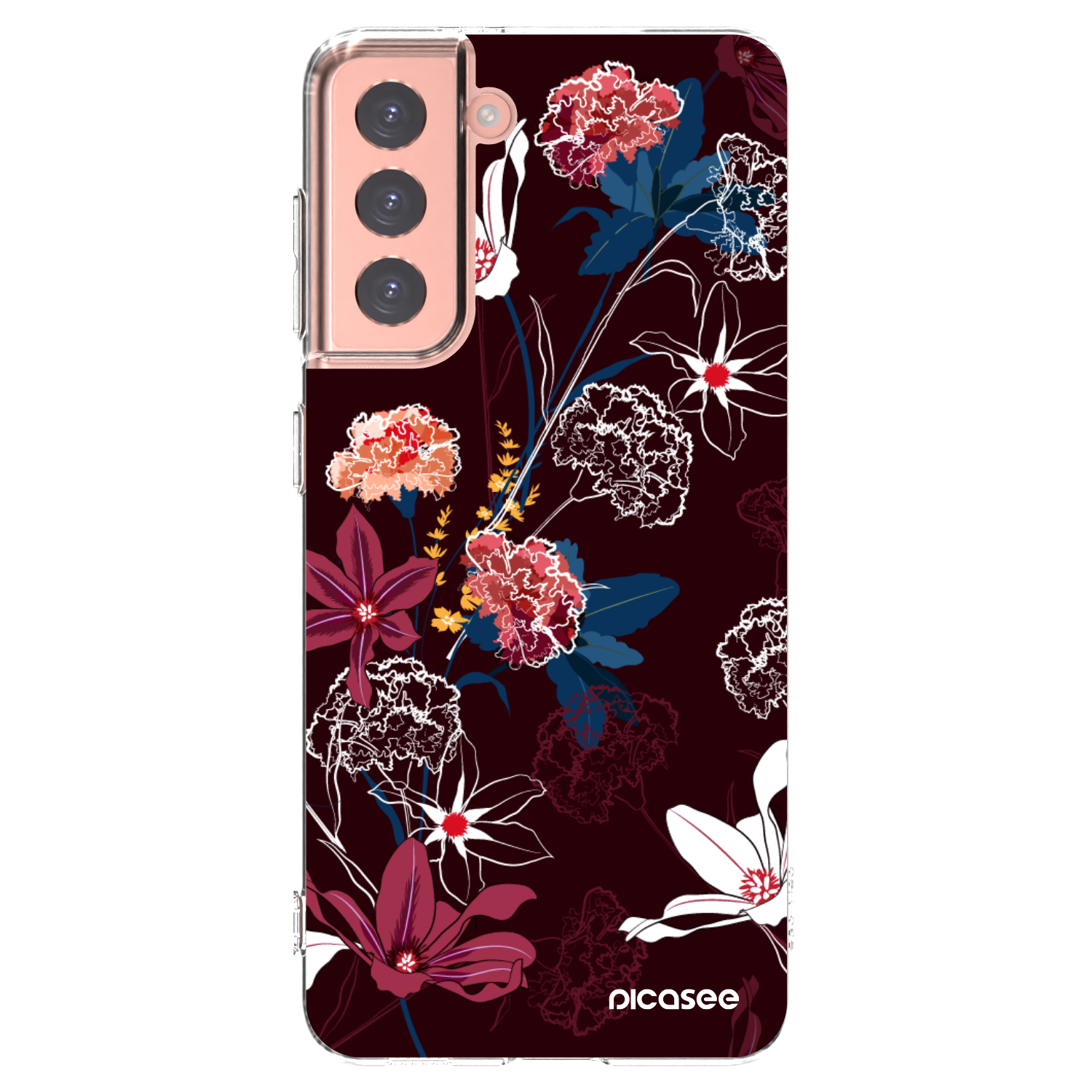 Picasee silikonska prozirna maskica za Samsung Galaxy S21 5G G991B - Dark Meadow