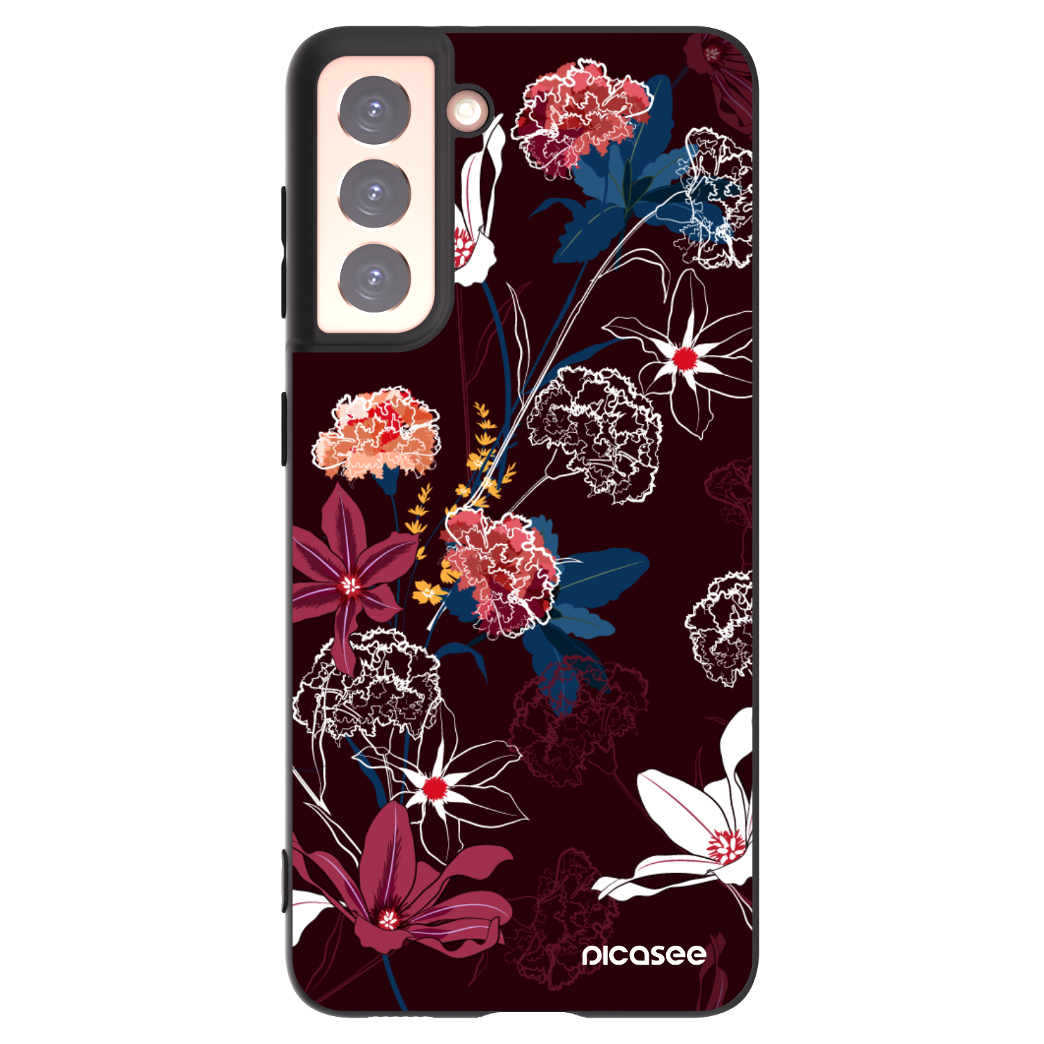 Picasee crna silikonska maskica za Samsung Galaxy S21 5G G991B - Dark Meadow