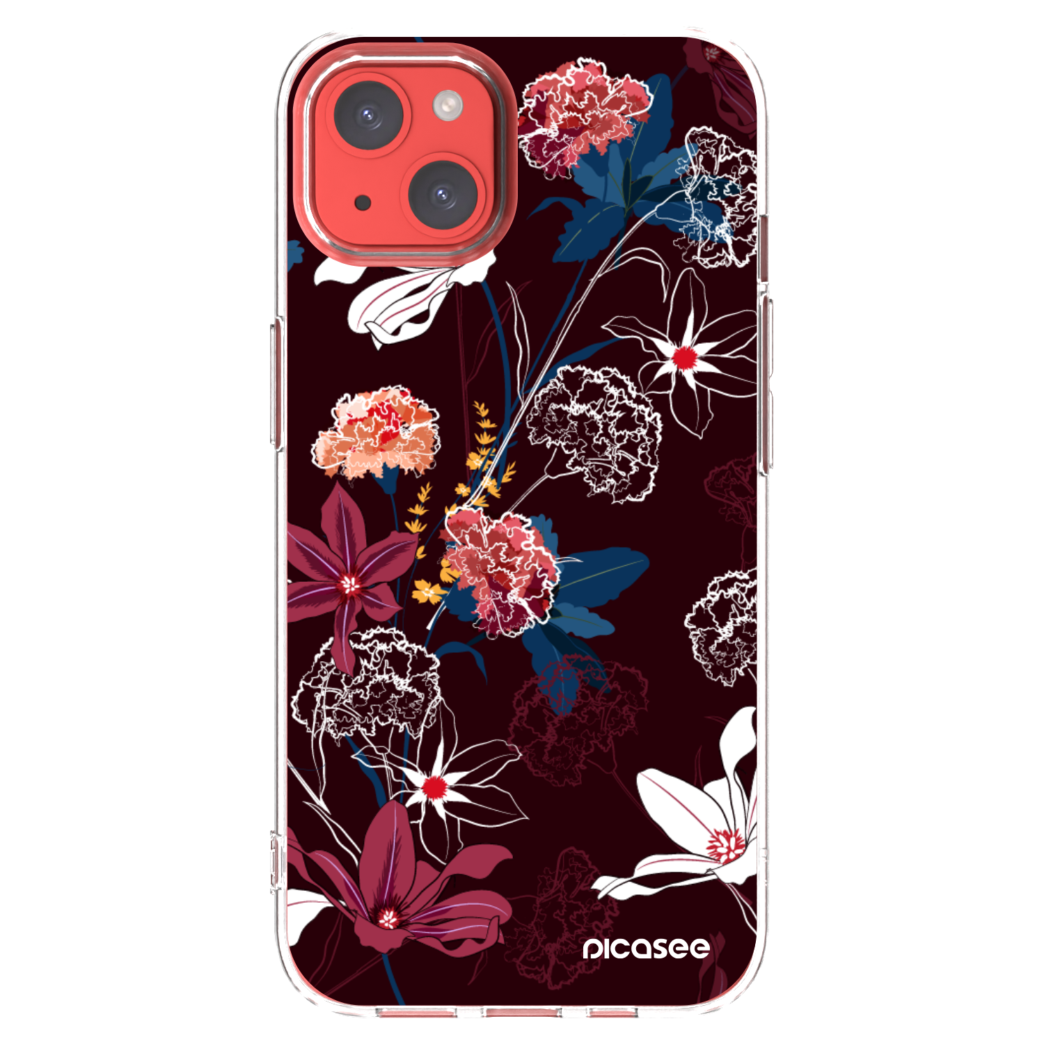 Picasee silikonska prozirna maskica za Apple iPhone 13 - Dark Meadow