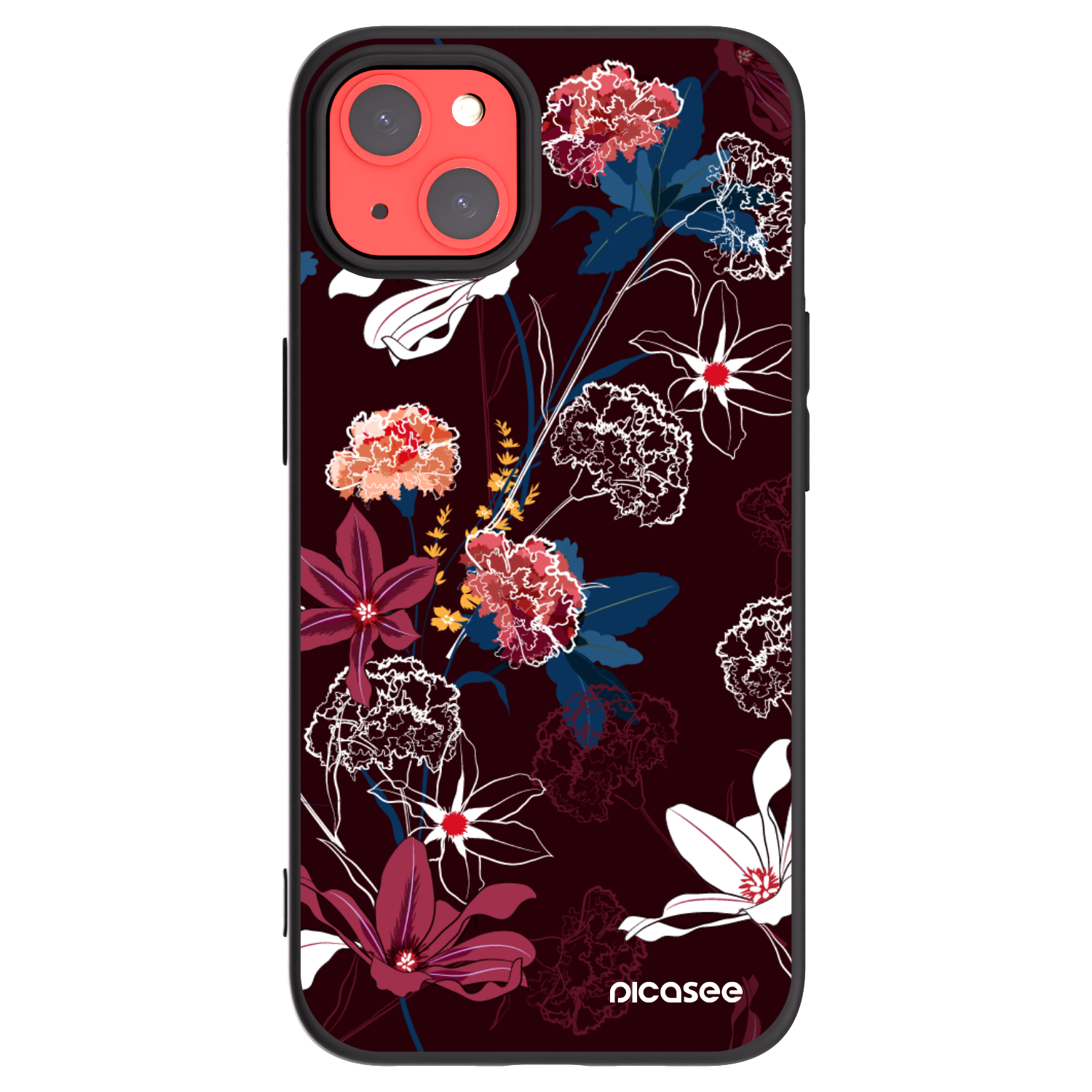 Picasee crna silikonska maskica za Apple iPhone 13 - Dark Meadow