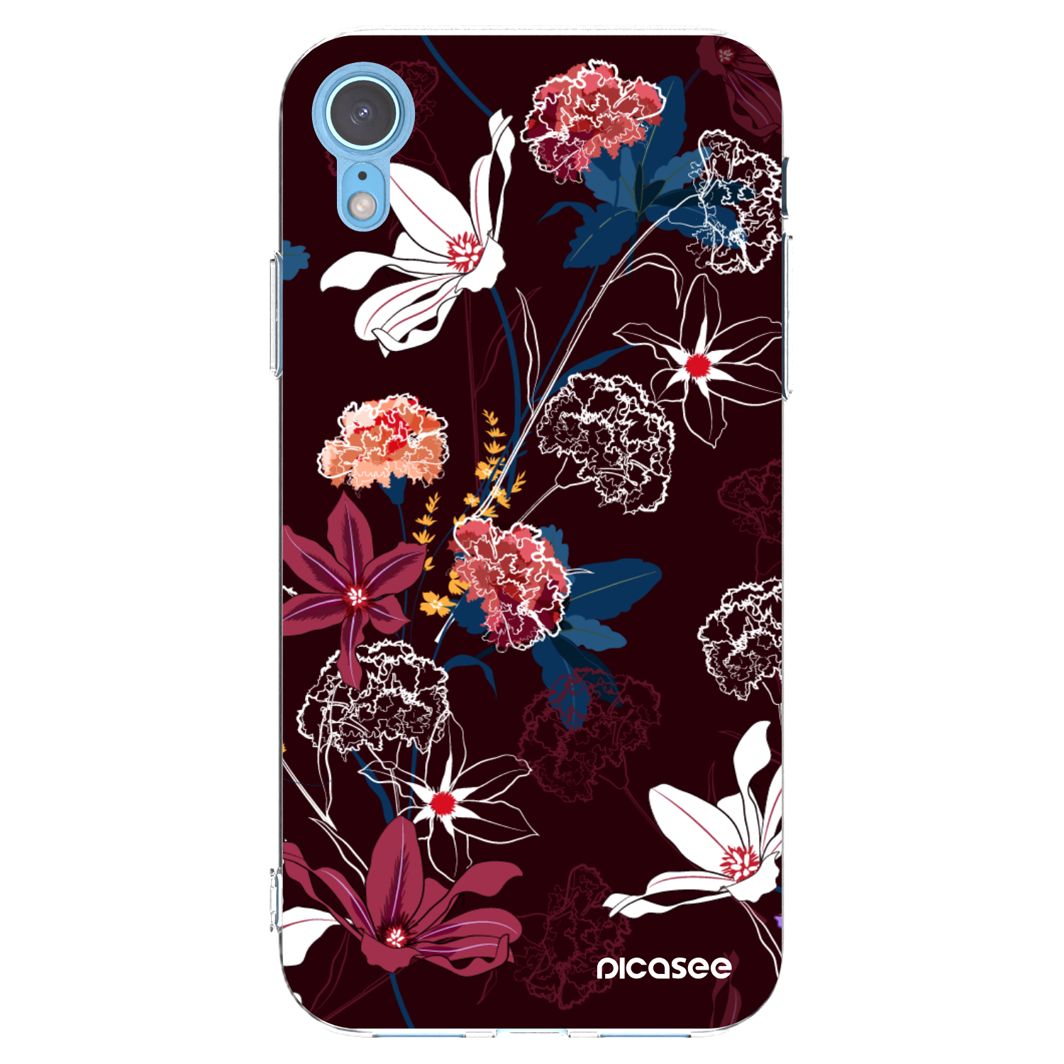 Picasee silikonska prozirna maskica za Apple iPhone XR - Dark Meadow