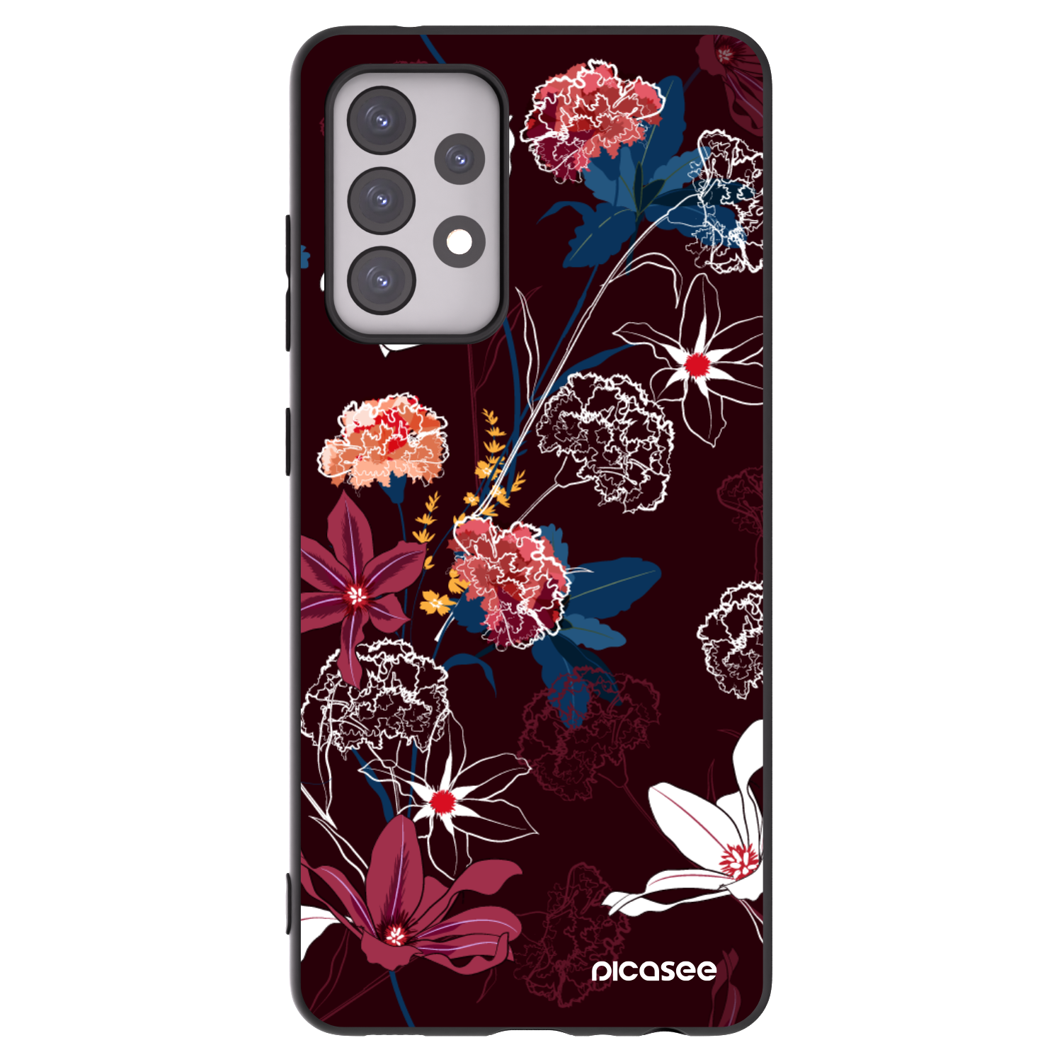 Picasee crna silikonska maskica za Samsung Galaxy A52s 5G A528B - Dark Meadow