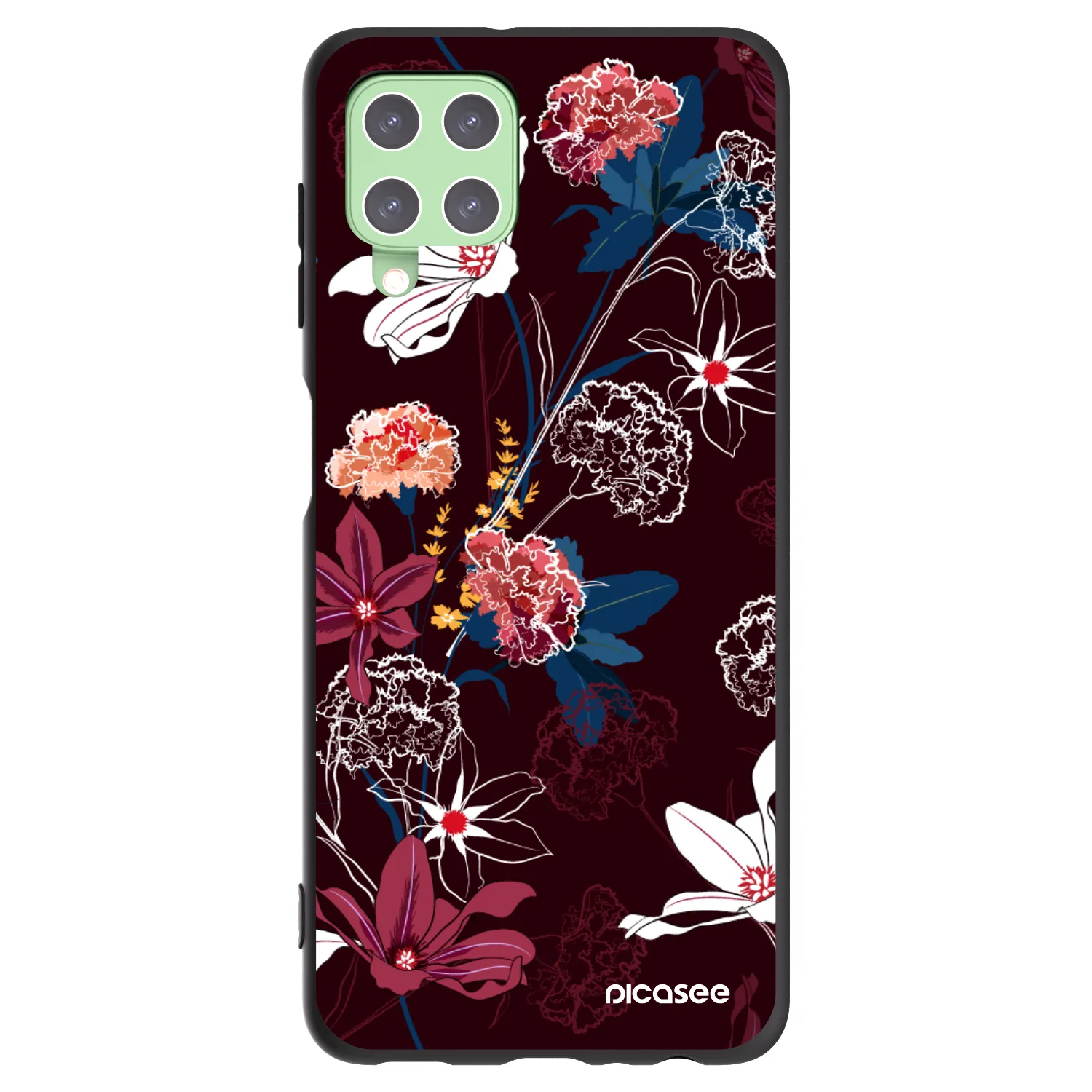 Picasee crna silikonska maskica za Samsung Galaxy A22 A225F 4G - Dark Meadow