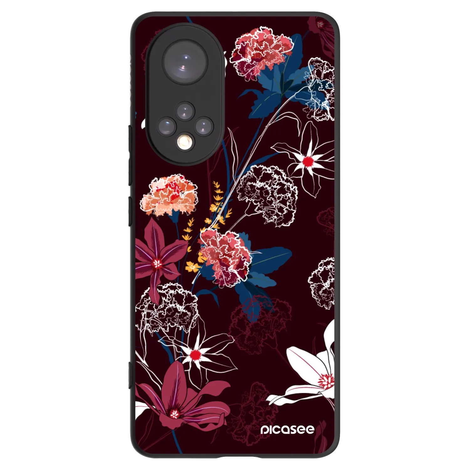 Picasee crna silikonska maskica za Honor 50 5G - Dark Meadow