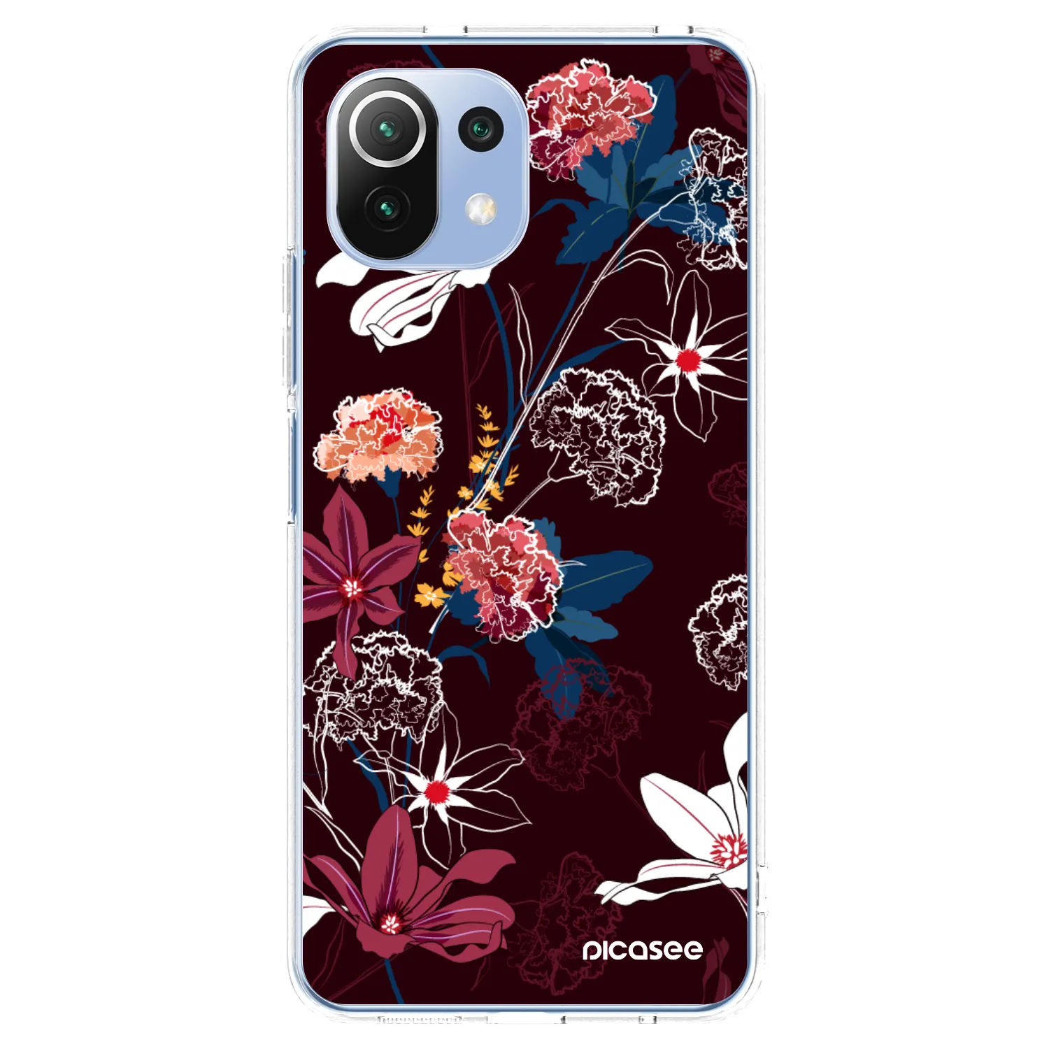 Picasee silikonska prozirna maskica za Xiaomi 11 Lite 5G NE - Dark Meadow