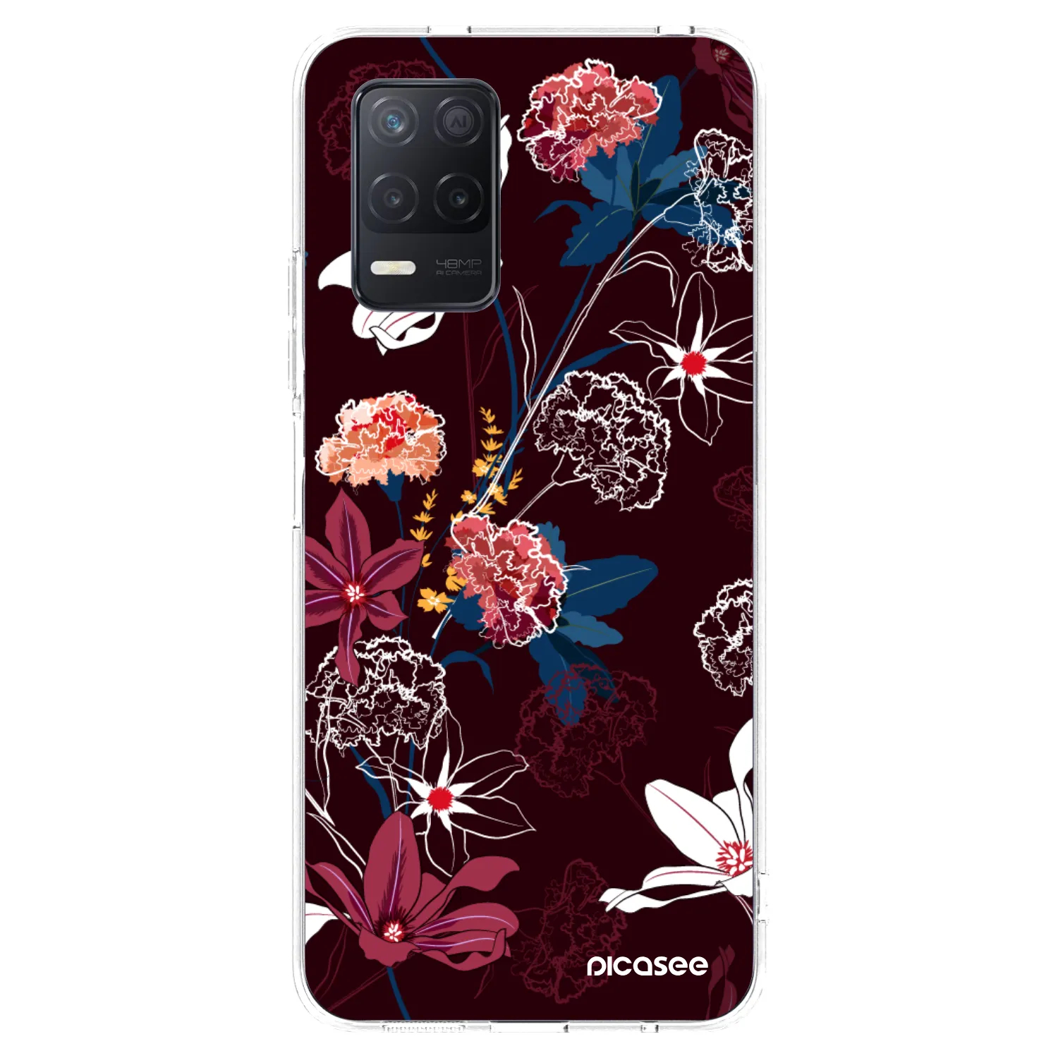Picasee silikonska prozirna maskica za Realme 8 5G - Dark Meadow