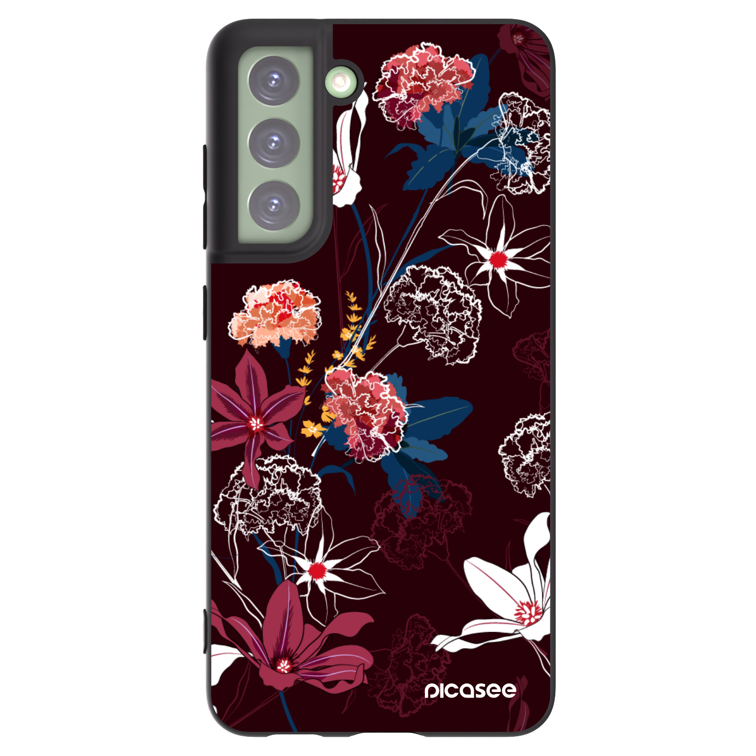 Picasee crna silikonska maskica za Samsung Galaxy S21 FE 5G - Dark Meadow