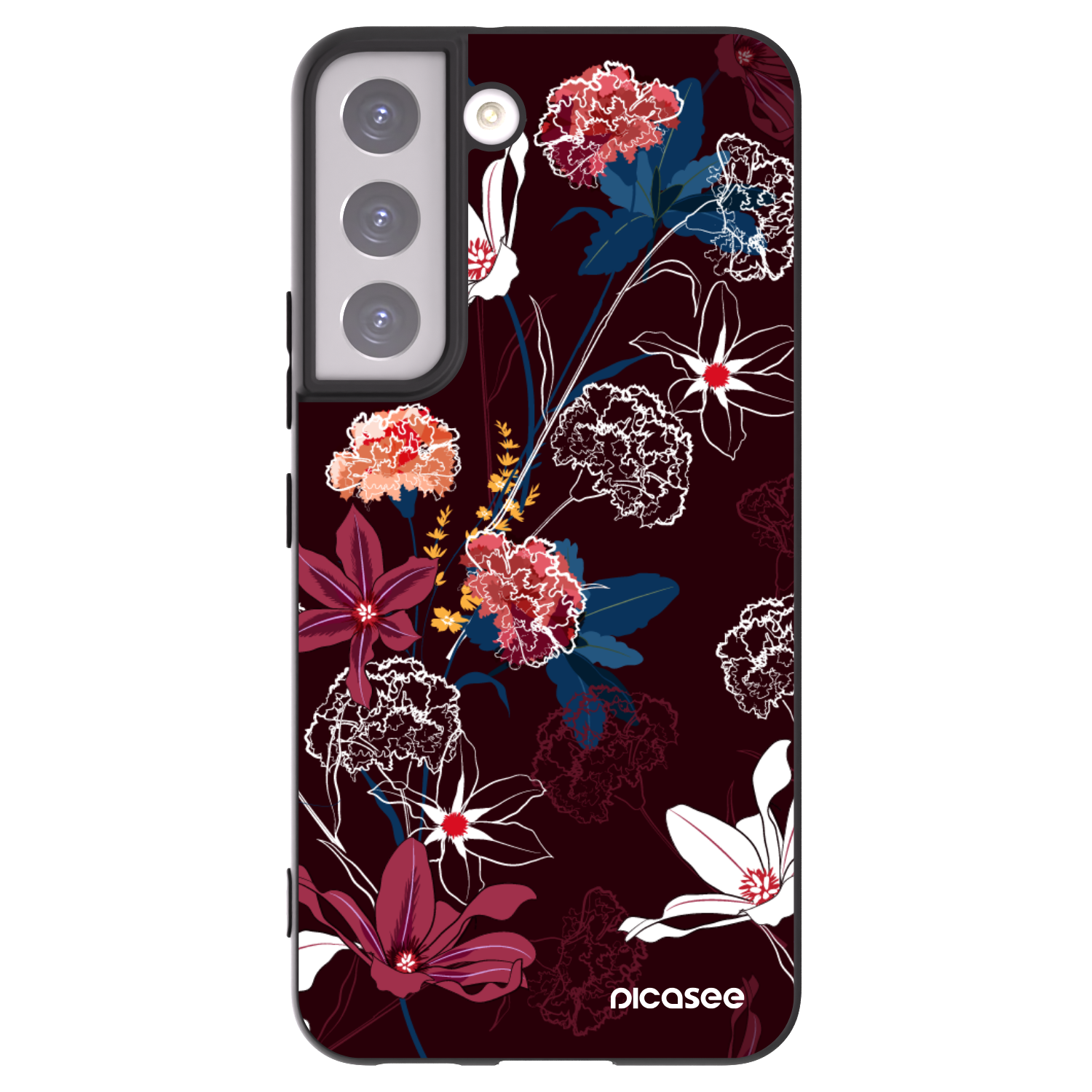 Picasee crna silikonska maskica za Samsung Galaxy S22 5G - Dark Meadow