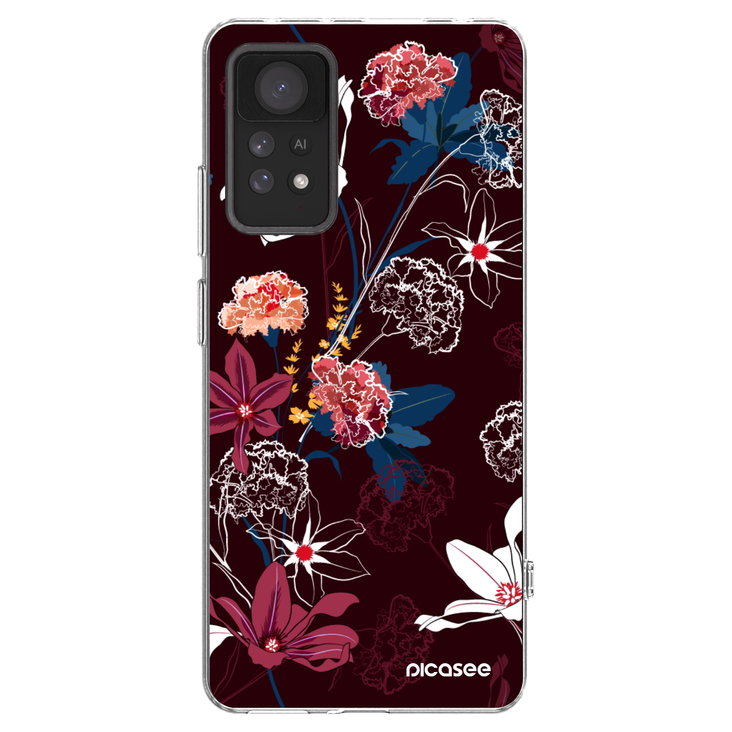 Picasee silikonska prozirna maskica za Xiaomi Redmi Note 11 Pro 5G - Dark Meadow