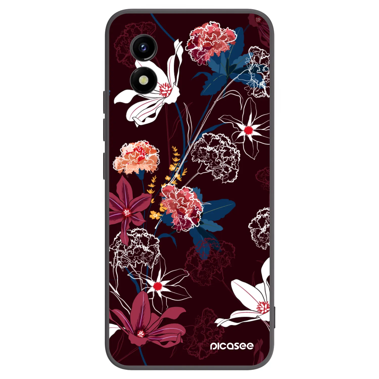 Picasee crna silikonska maskica za Vivo Y01 - Dark Meadow