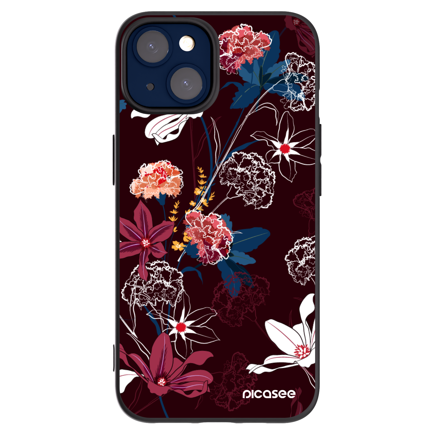 Picasee crna silikonska maskica za Apple iPhone 14 - Dark Meadow