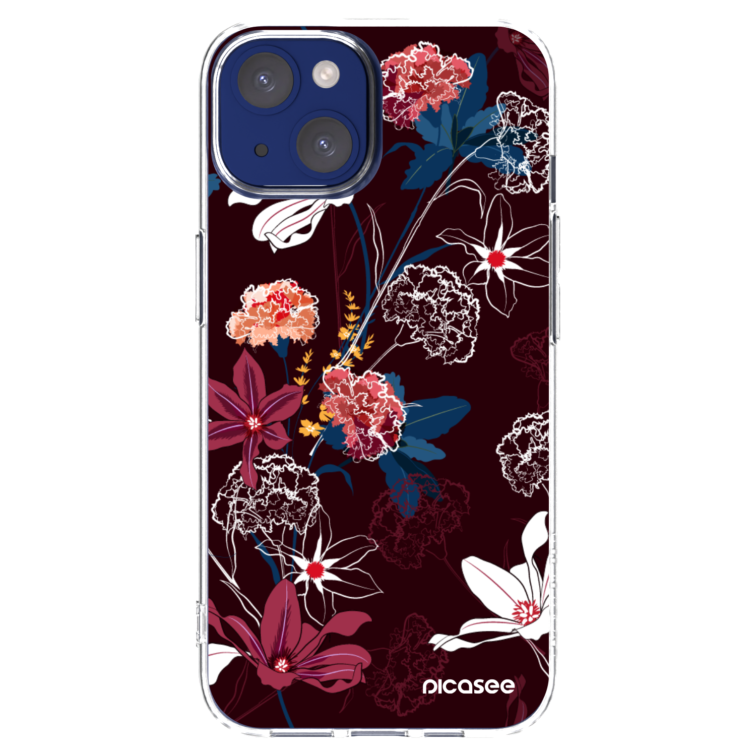 Picasee silikonska prozirna maskica za Apple iPhone 14 - Dark Meadow