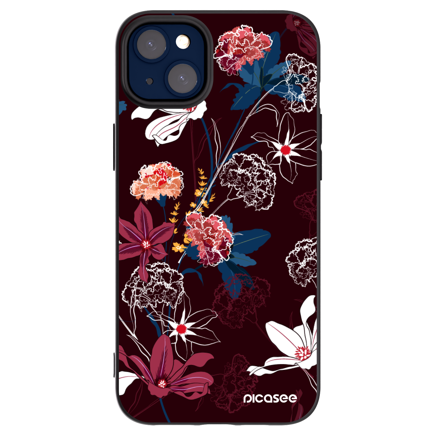 Picasee crna silikonska maskica za Apple iPhone 14 Plus - Dark Meadow