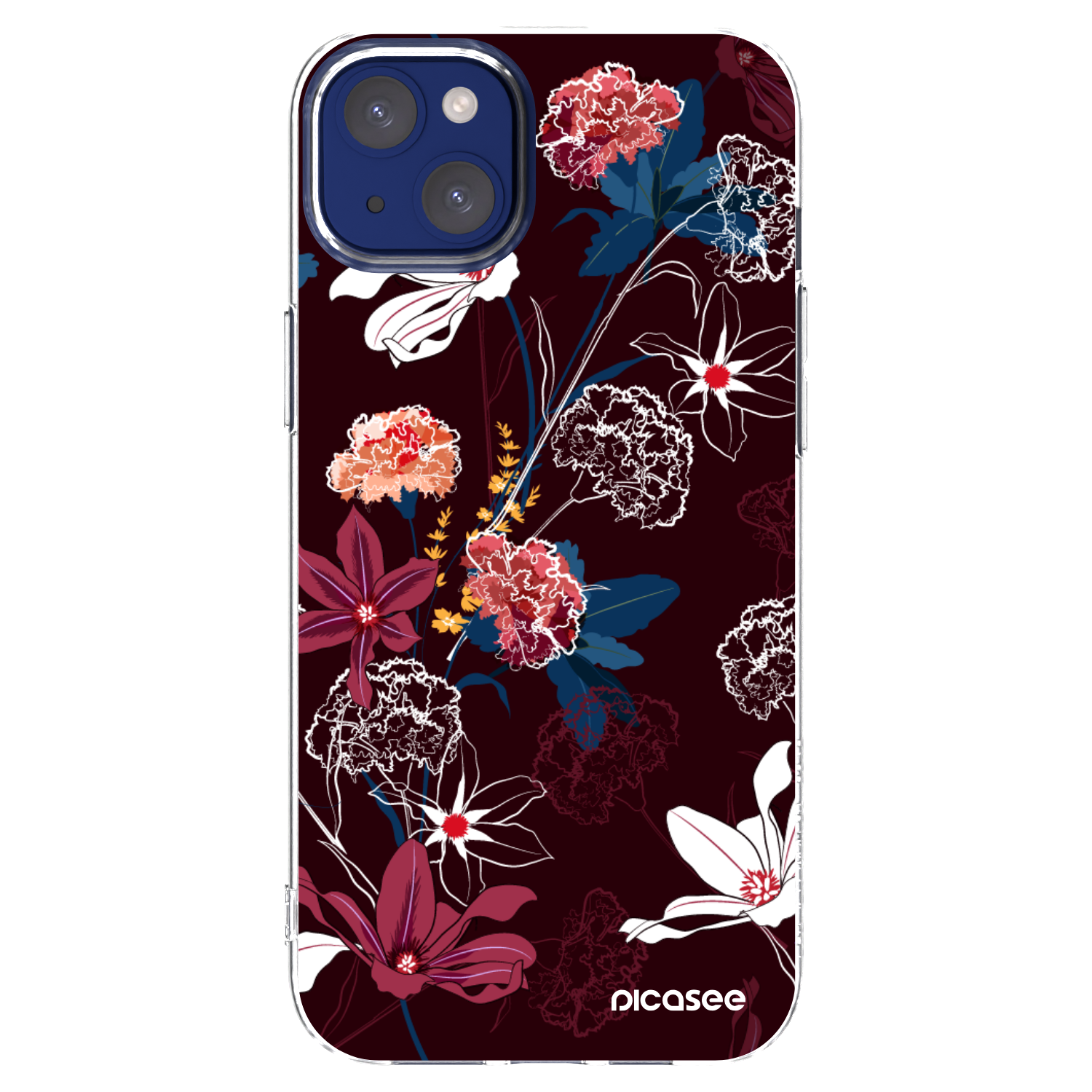 Picasee silikonska prozirna maskica za Apple iPhone 14 Plus - Dark Meadow