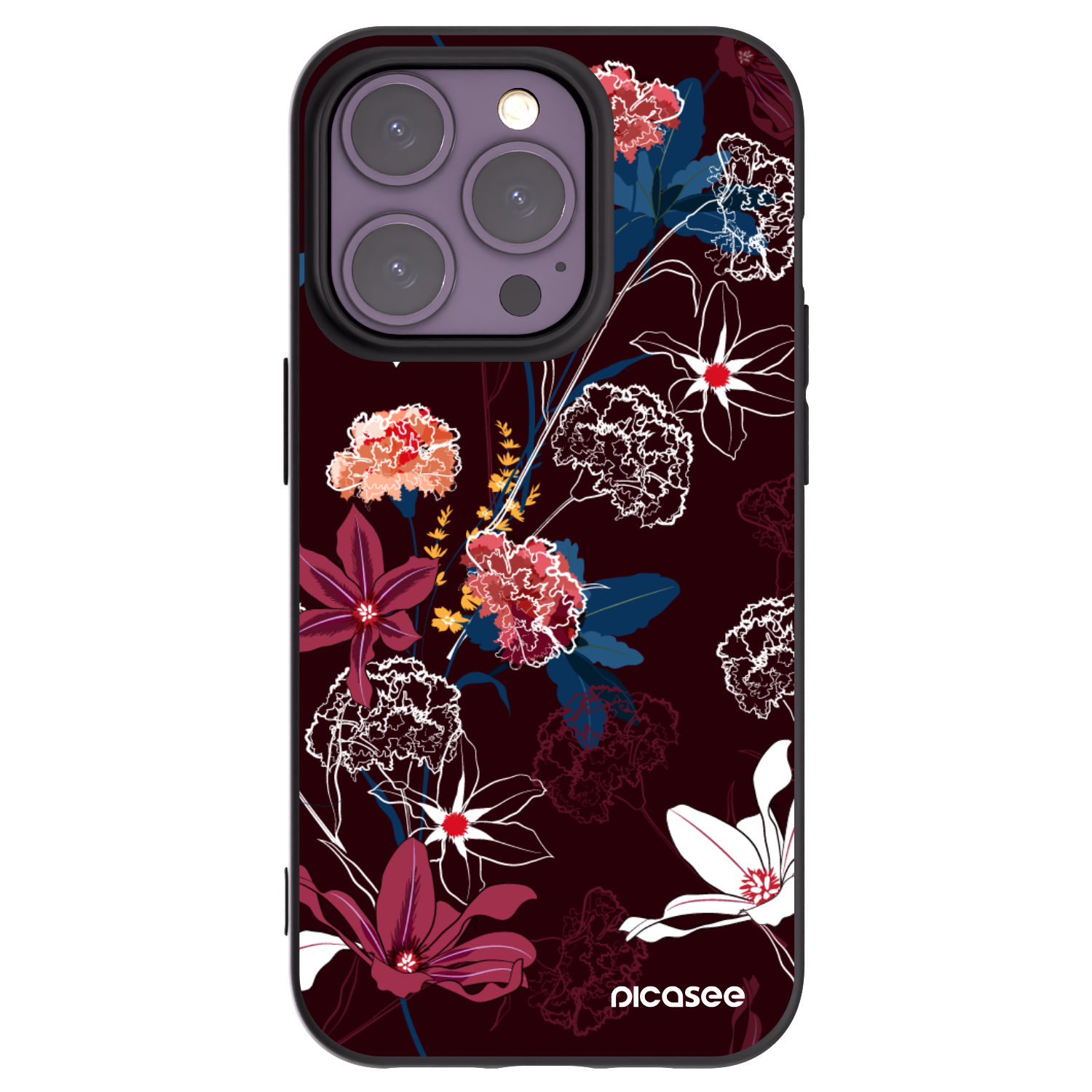 Picasee crna silikonska maskica za Apple iPhone 14 Pro - Dark Meadow