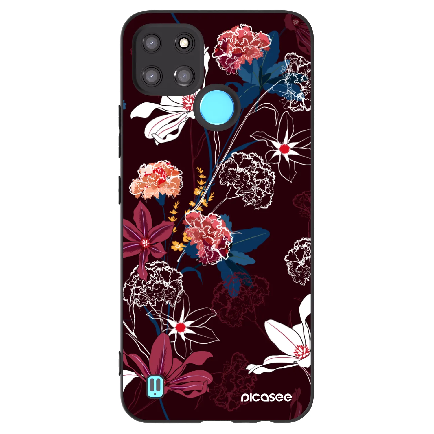 Picasee crna silikonska maskica za Realme C21Y - Dark Meadow