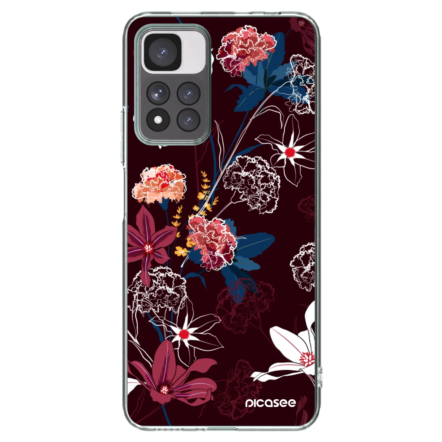 Picasee silikonska prozirna maskica za Xiaomi Redmi Note 11 Pro+ 5G - Dark Meadow