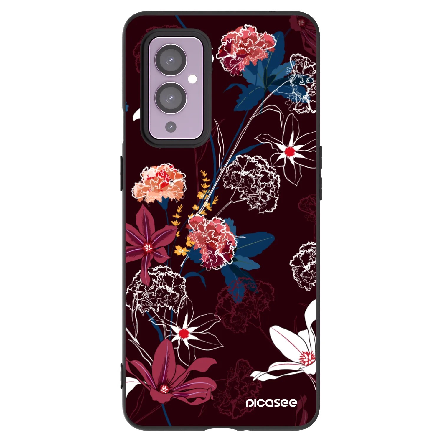 Picasee crna silikonska maskica za OnePlus 9 - Dark Meadow