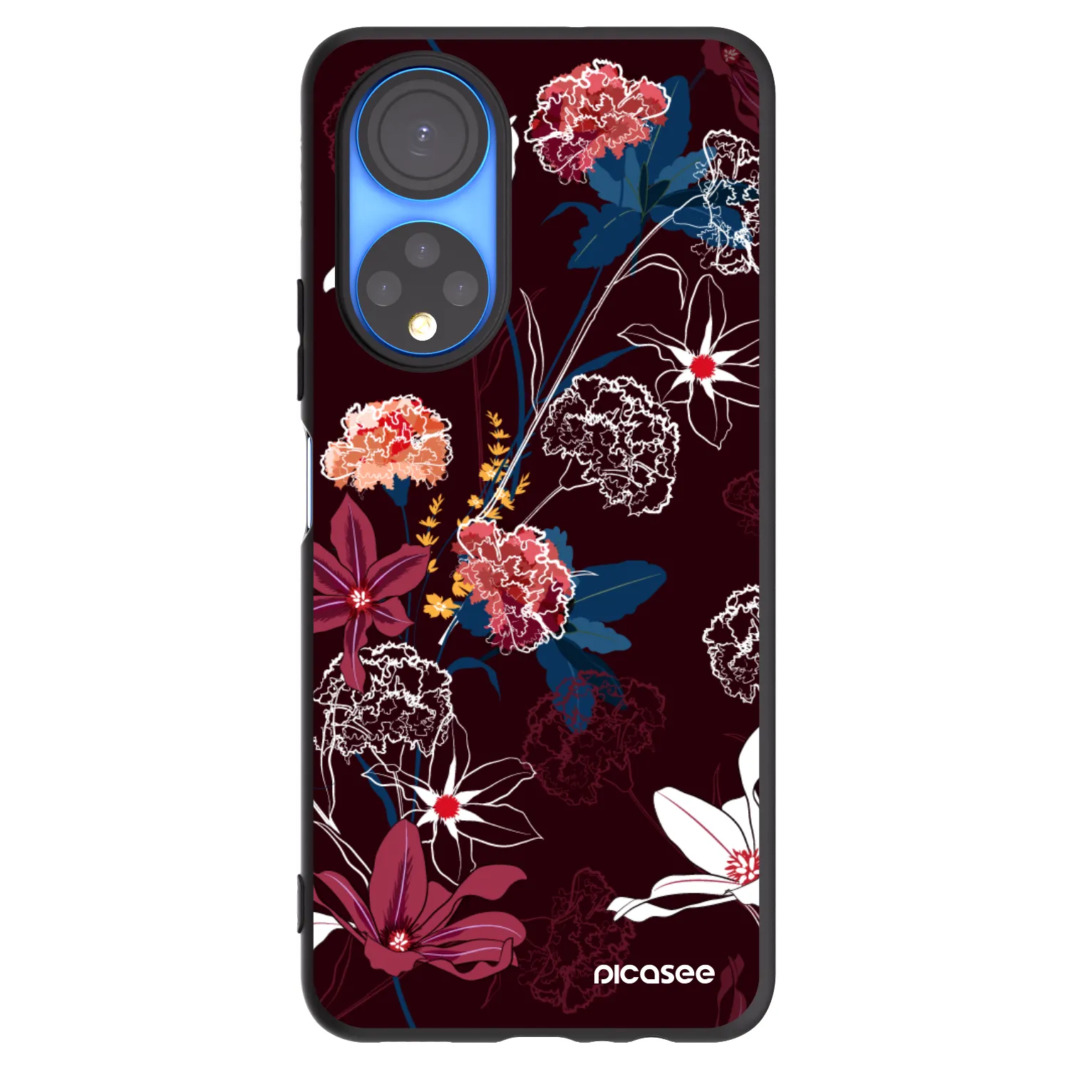 Picasee crna silikonska maskica za Honor X7 - Dark Meadow