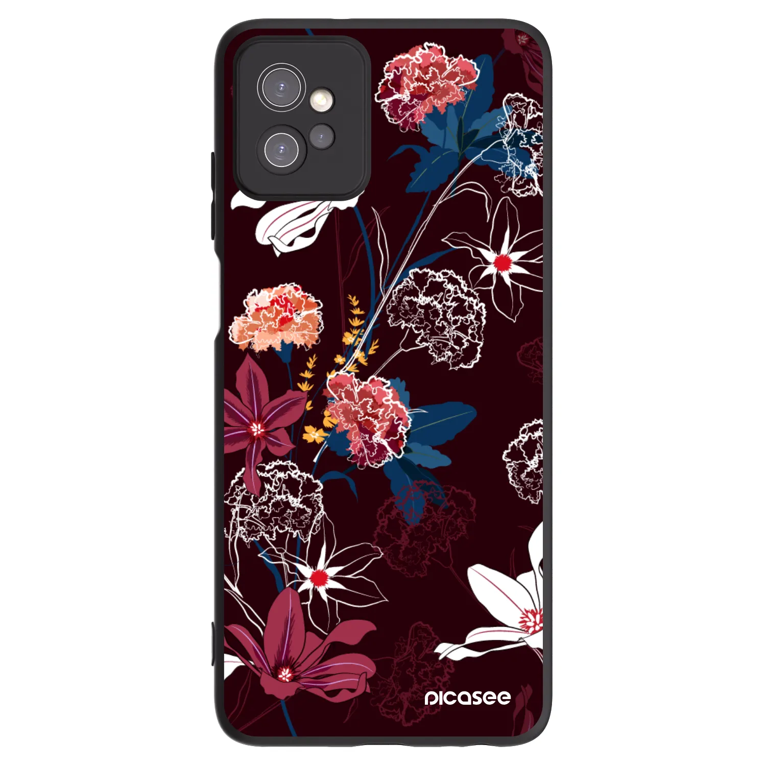 Picasee crna silikonska maskica za Motorola Moto G32 - Dark Meadow