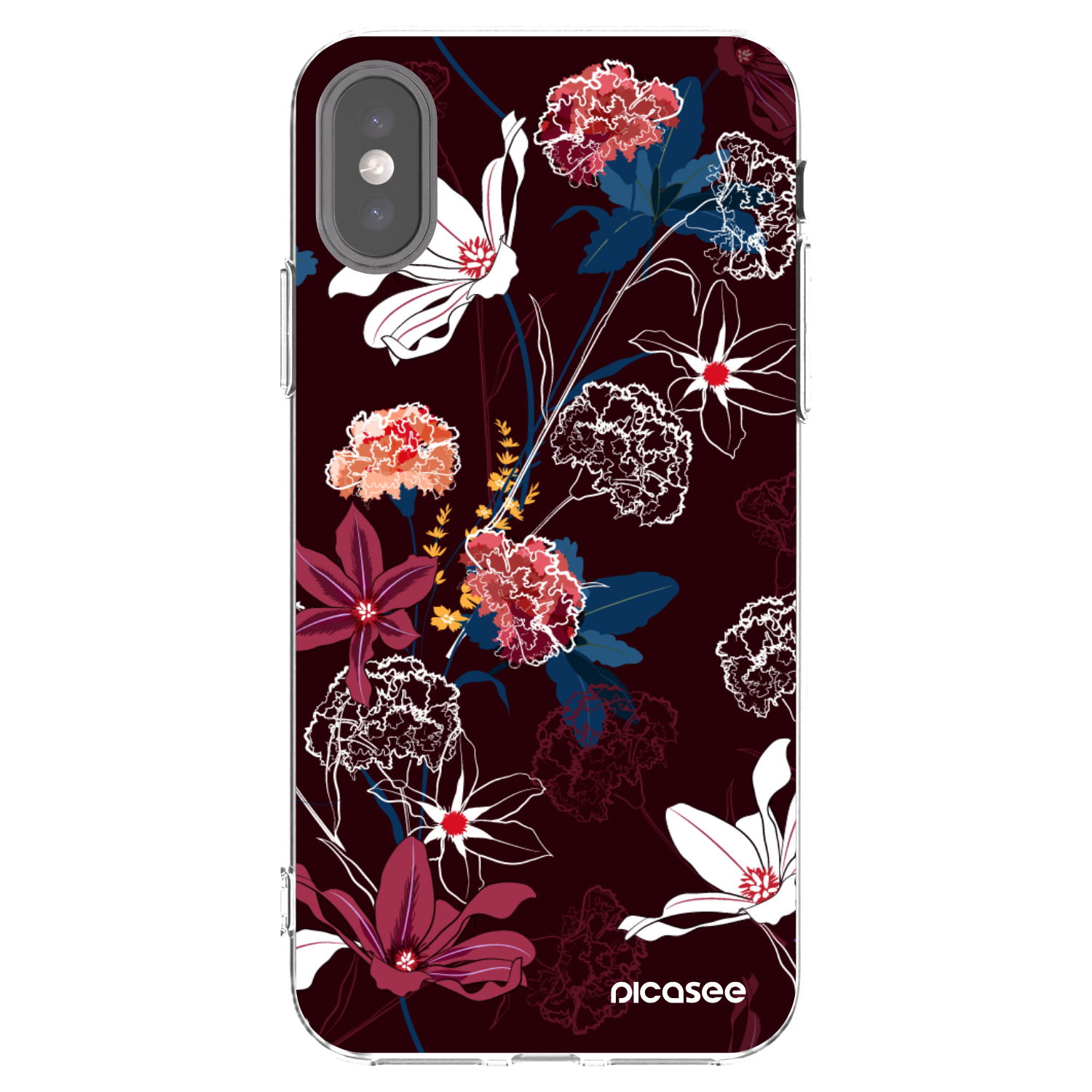 Picasee silikonska prozirna maskica za Apple iPhone X/XS - Dark Meadow