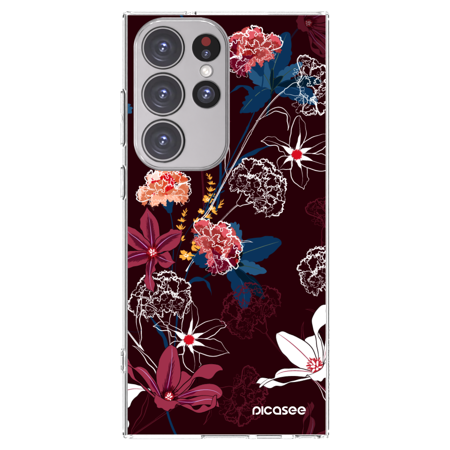 Picasee silikonska prozirna maskica za Samsung Galaxy S23 Ultra 5G - Dark Meadow