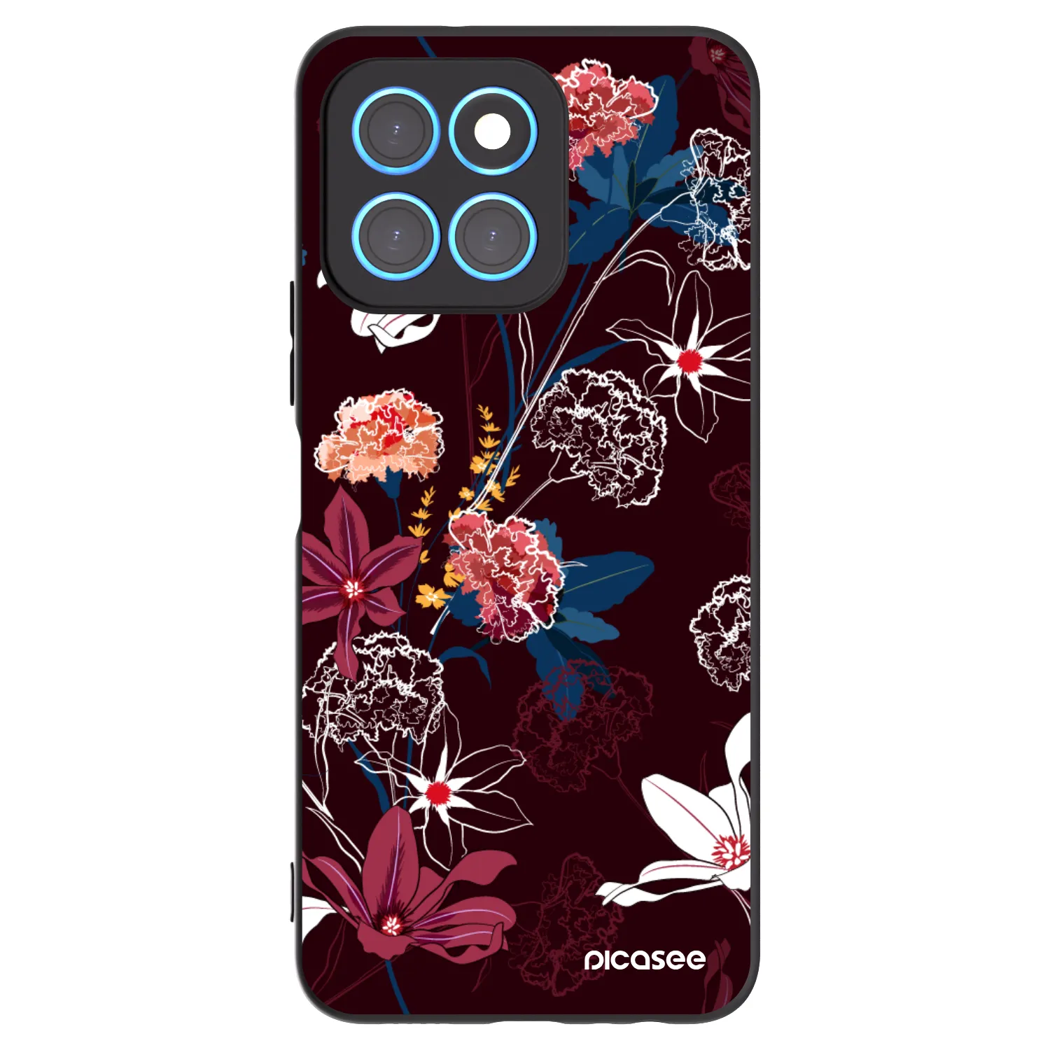Picasee crna silikonska maskica za Honor X8 5G - Dark Meadow
