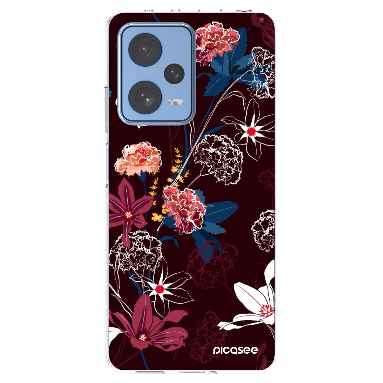 Picasee silikonska prozirna maskica za Xiaomi Redmi Note 12 Pro 5G - Dark Meadow