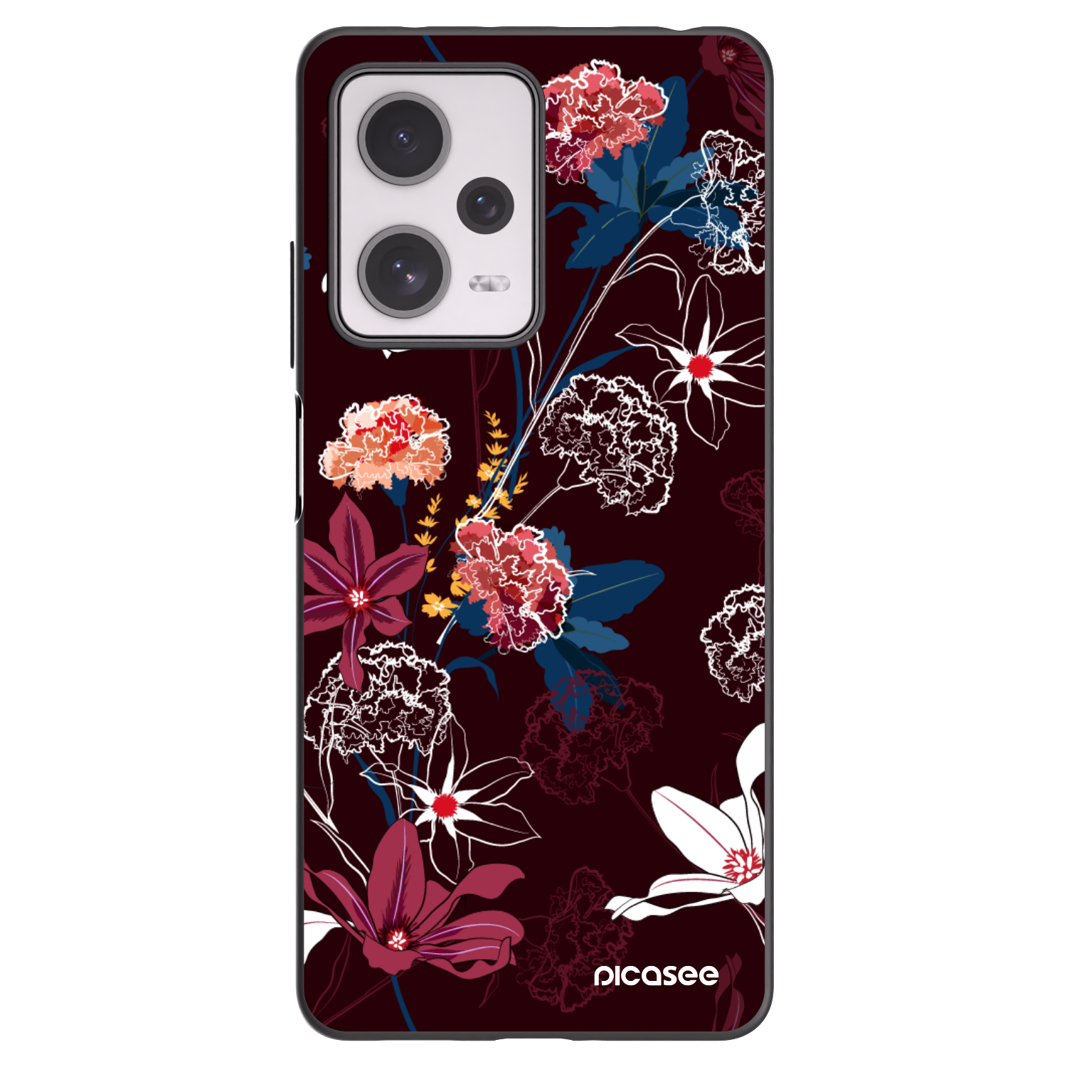 Picasee crna silikonska maskica za Xiaomi Redmi Note 12 Pro+ 5G - Dark Meadow