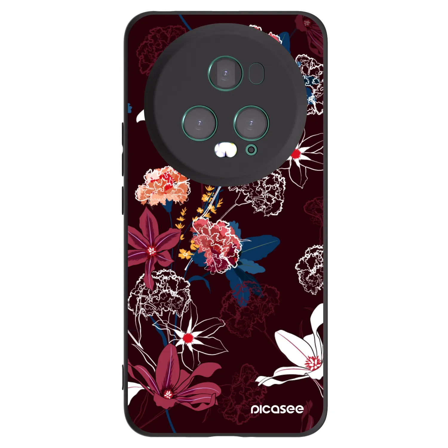 Picasee crna silikonska maskica za Honor Magic5 Pro - Dark Meadow