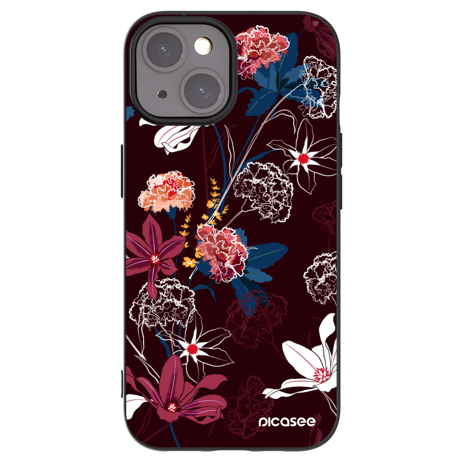 Picasee crna silikonska maskica za Apple iPhone 15 - Dark Meadow