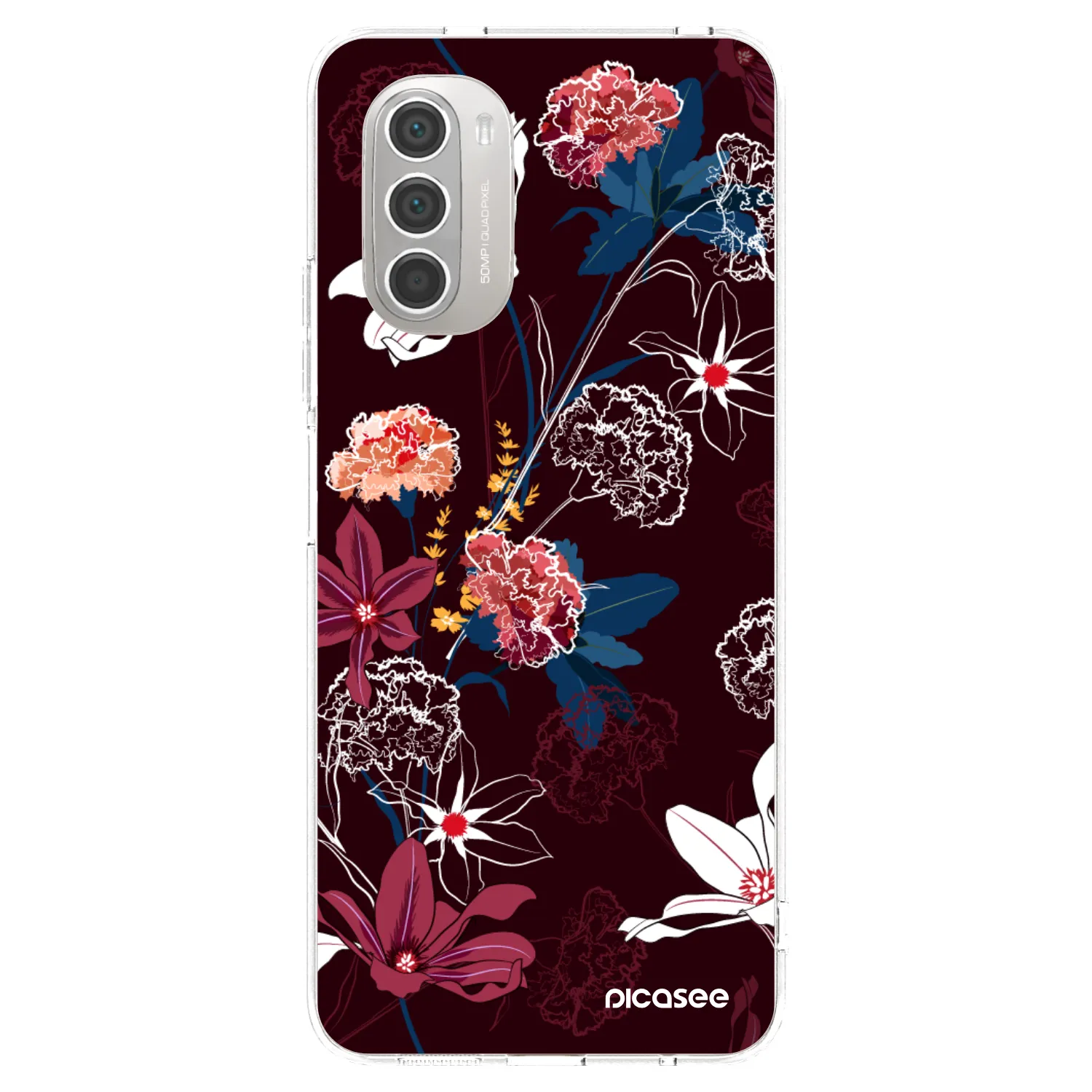 Picasee silikonska prozirna maskica za Motorola Moto G51 - Dark Meadow