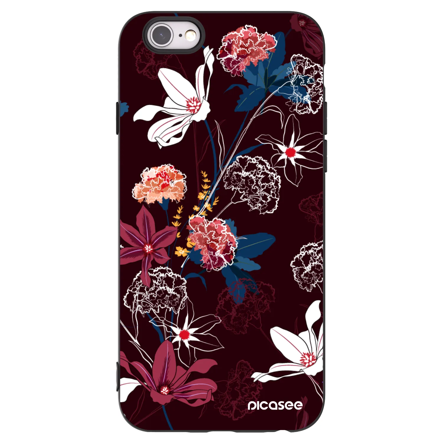 Picasee crna silikonska maskica za Apple iPhone 6/6S - Dark Meadow
