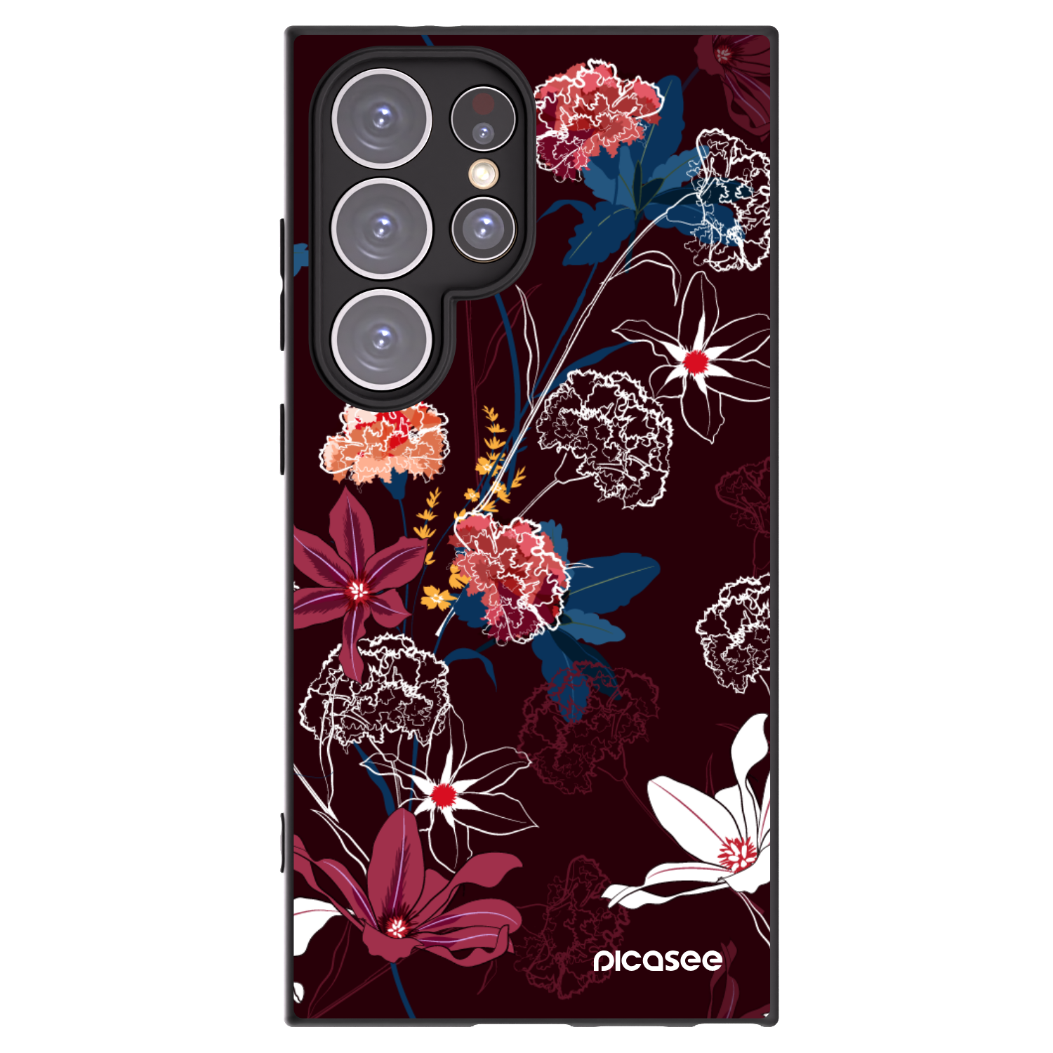 Picasee crna silikonska maskica za Samsung Galaxy S24 Ultra S928B 5G - Dark Meadow