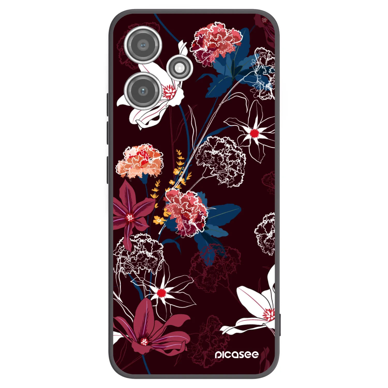 Picasee crna silikonska maskica za Xiaomi Redmi 12 5G - Dark Meadow